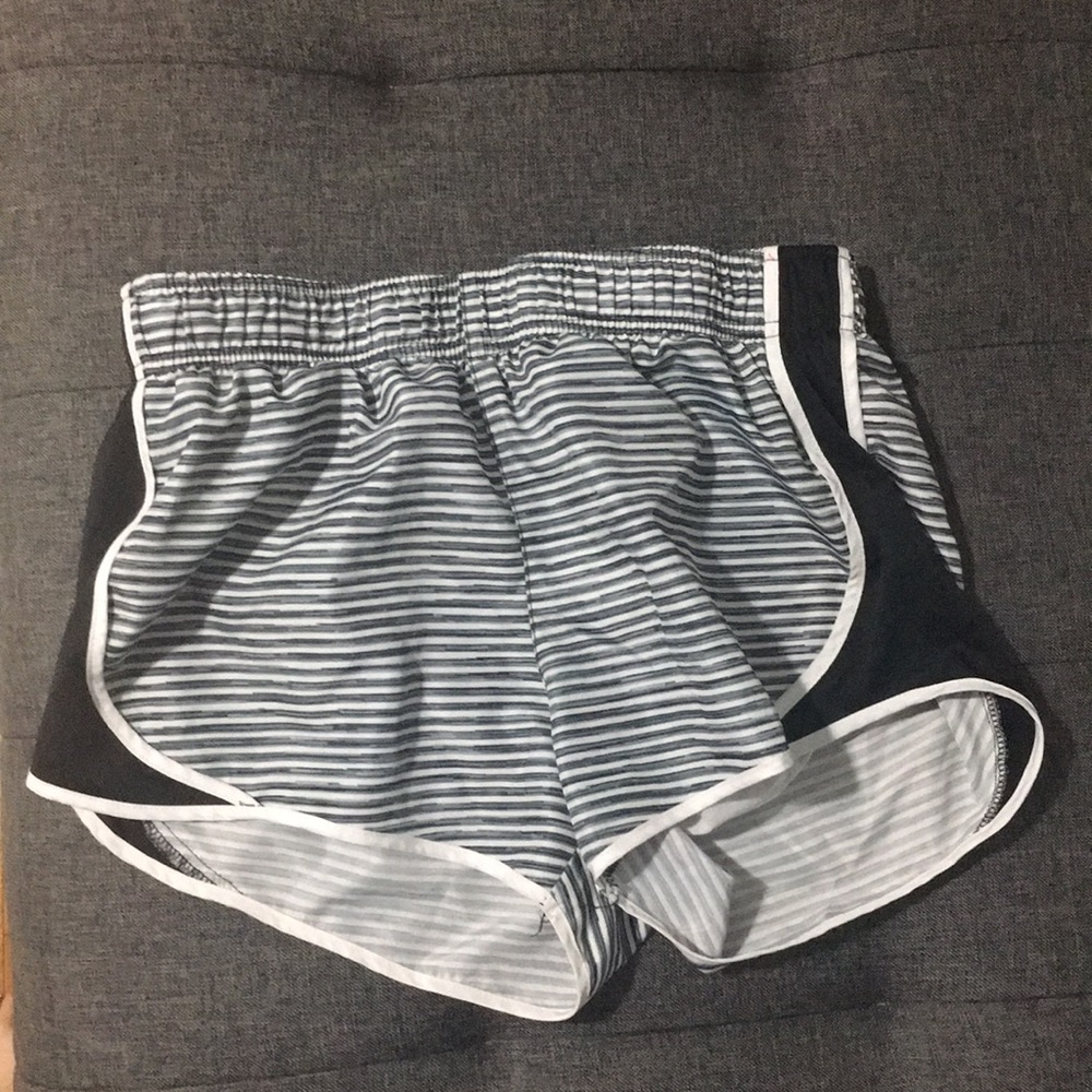 Black and white athletic shorts
